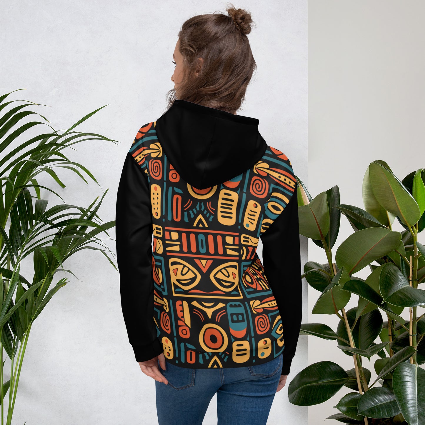 Unisex Hoodie | Afro Print Ndebele 4 | Black Dazz'Up Store