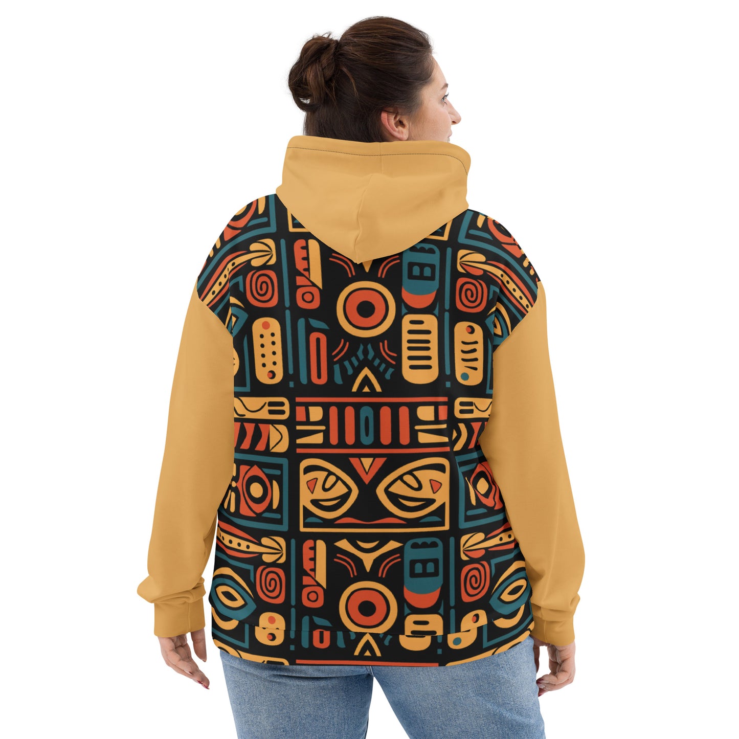 Unisex Hoodie | Afro Print Ndebele 4 | Yellow Dazz'Up Store