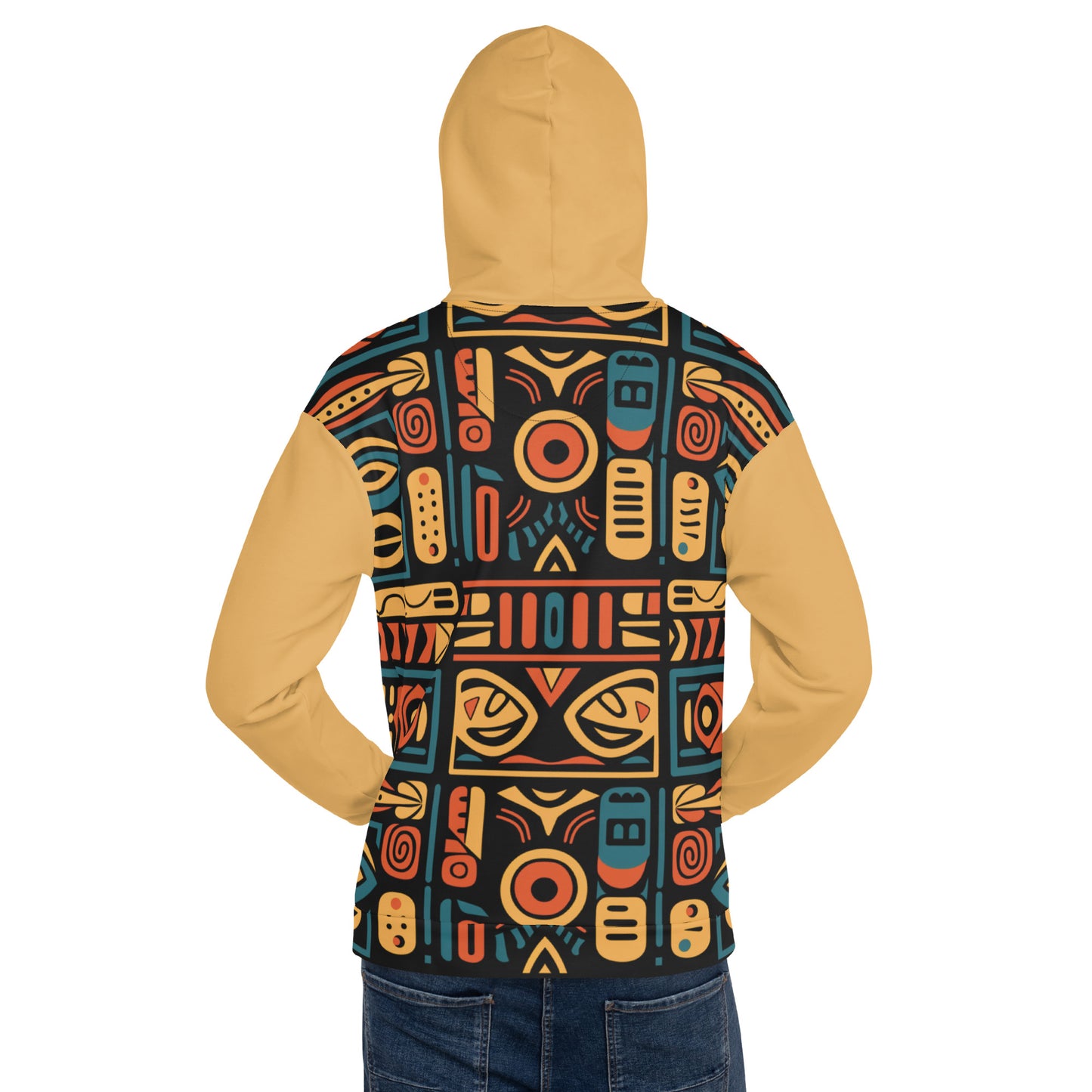 Unisex Hoodie | Afro Print Ndebele 4 | Yellow Dazz'Up Store