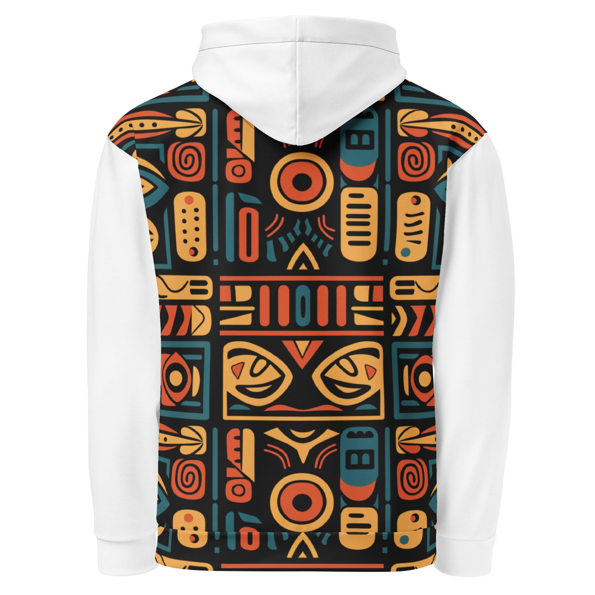 Unisex Hoodie | Afro Print Ndebele 4 | White Dazz'Up Store