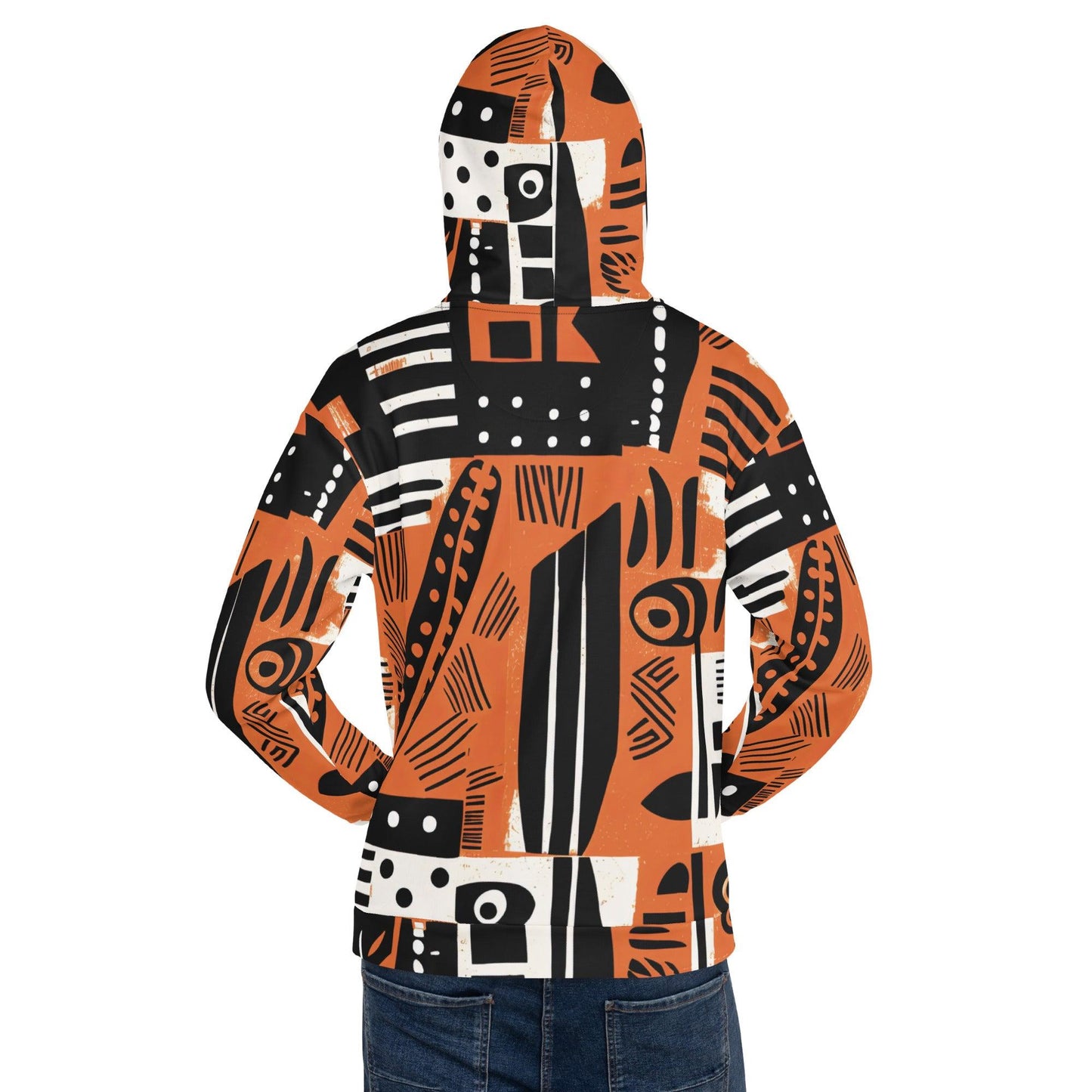 Unisex Hoodie | Orange Afro pattern Dazz'Up Store