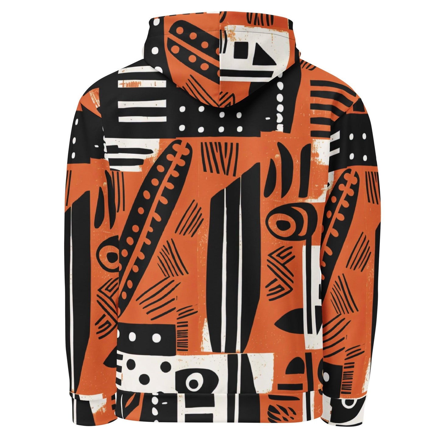 Unisex Hoodie | Orange Afro pattern Dazz'Up Store