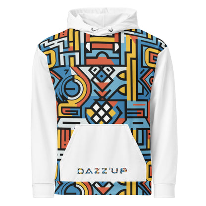 Unisex Hoodie | Ndebele 1 | White Dazz'Up Store