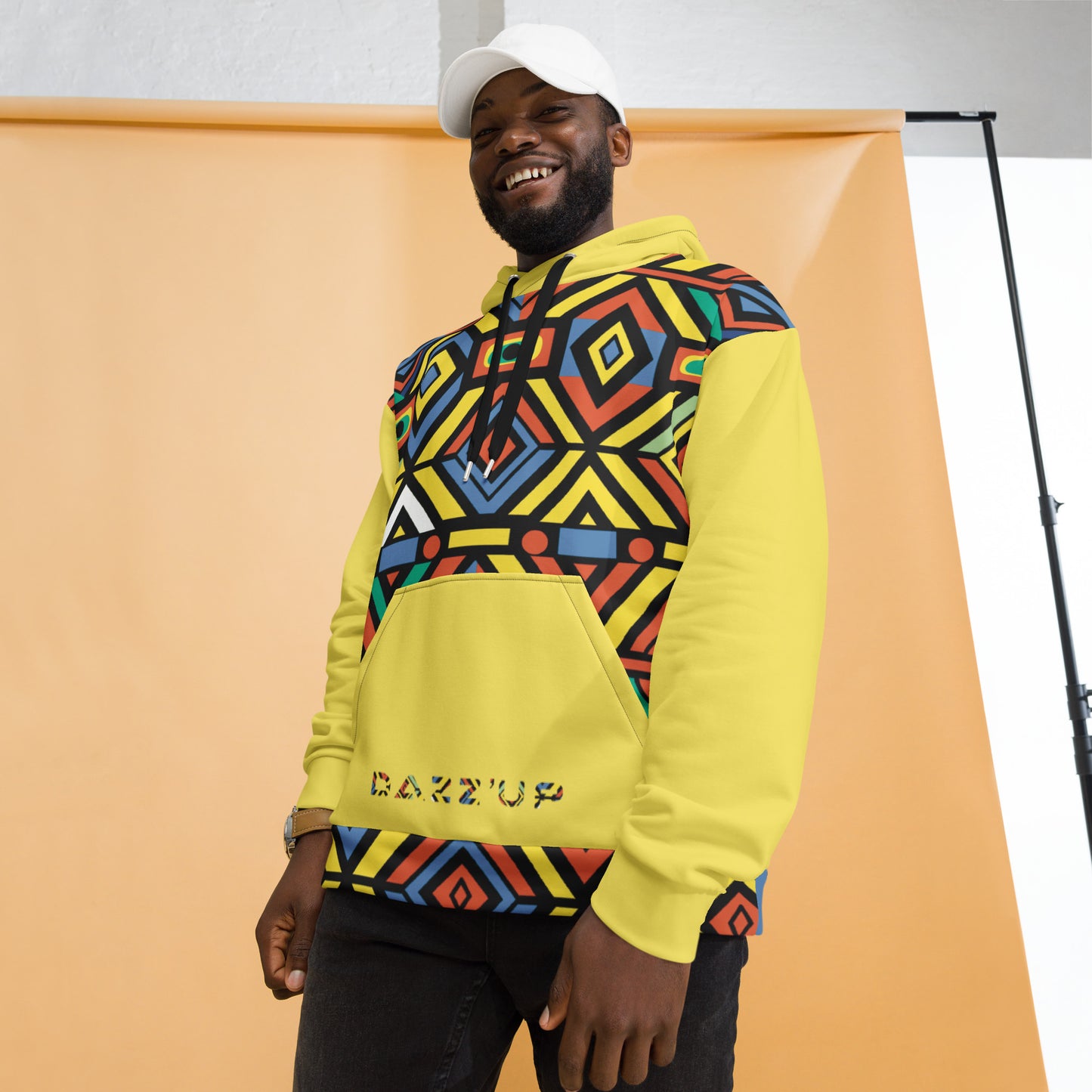 Unisex Hoodie | Afro Print Ndebele 3 | Yellow Dazz'Up Store