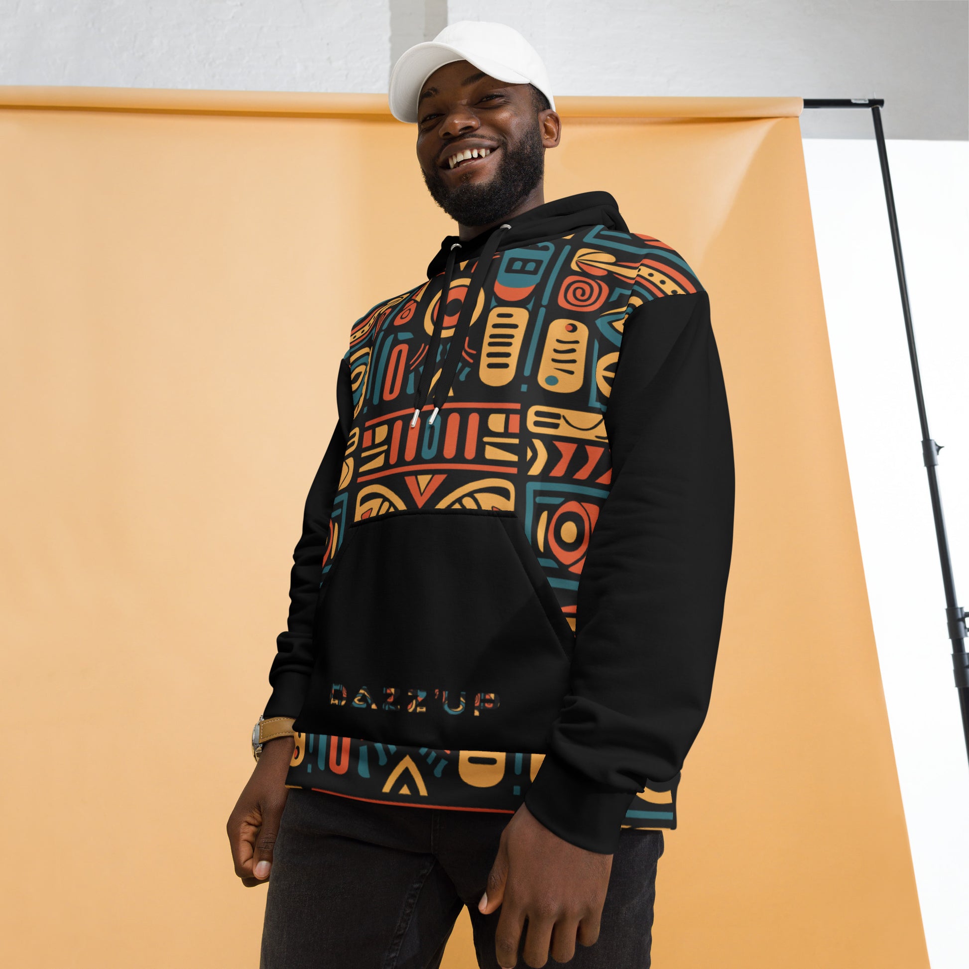 Unisex Hoodie | Afro Print Ndebele 4 | Black Dazz'Up Store