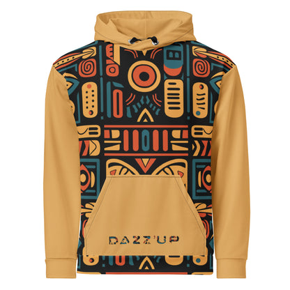 Unisex Hoodie | Afro Print Ndebele 4 | Yellow Dazz'Up Store