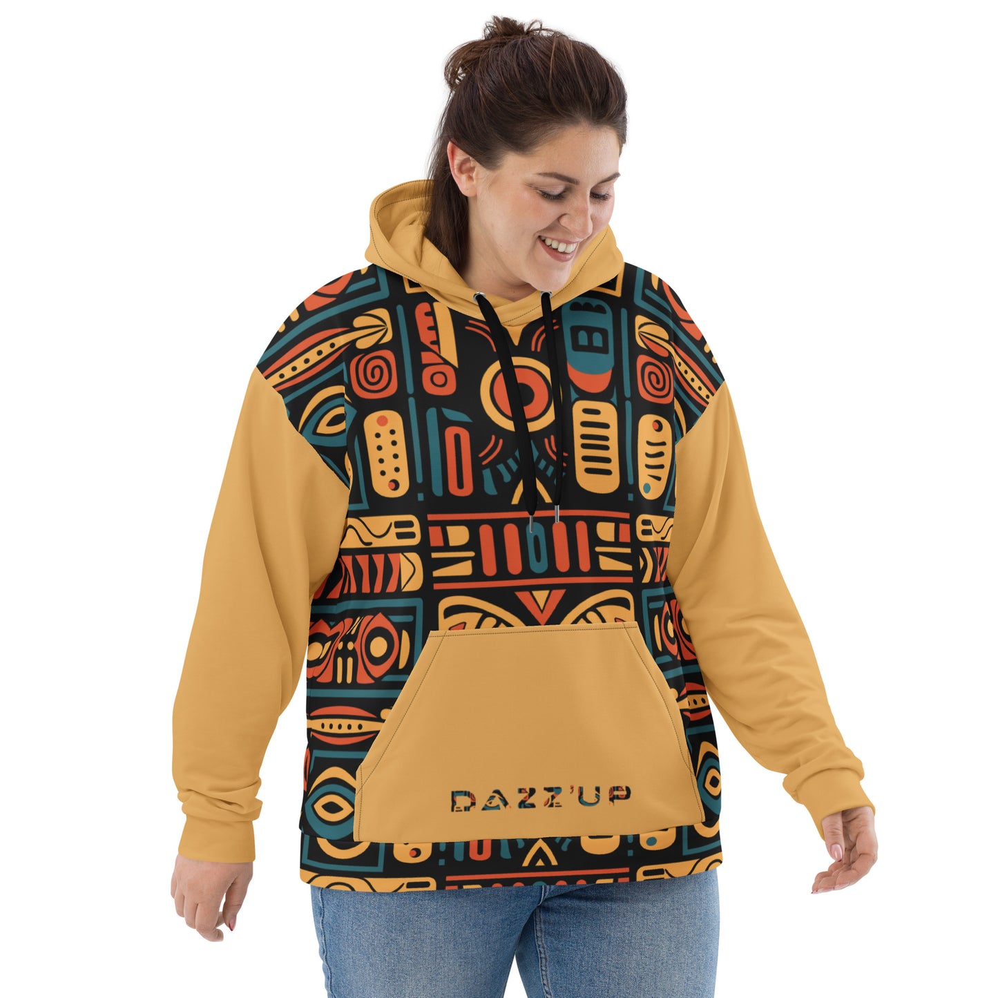 Unisex Hoodie | Afro Print Ndebele 4 | Yellow Dazz'Up Store