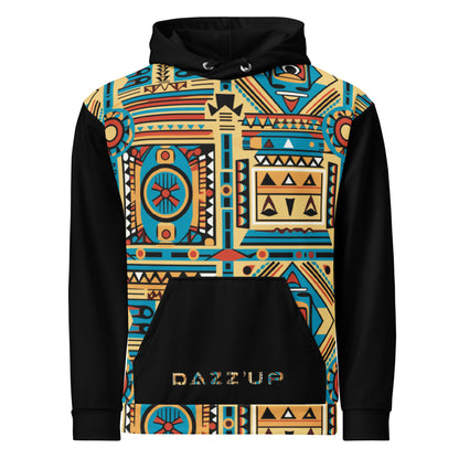 Unisex Hoodie | Afro Print Ndebele 5 | Black Dazz'Up Store