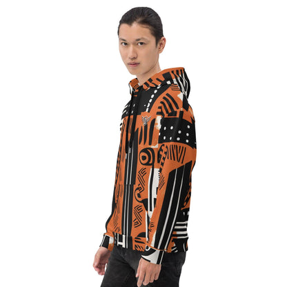 Unisex Hoodie | Orange Afro pattern Dazz'Up Store