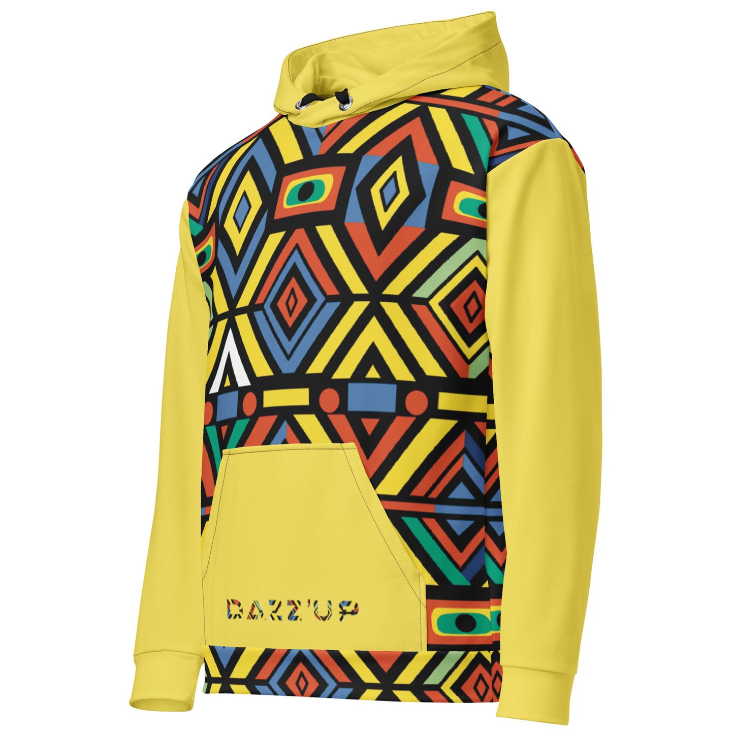 Unisex Hoodie | Afro Print Ndebele 3 | Yellow Dazz'Up Store