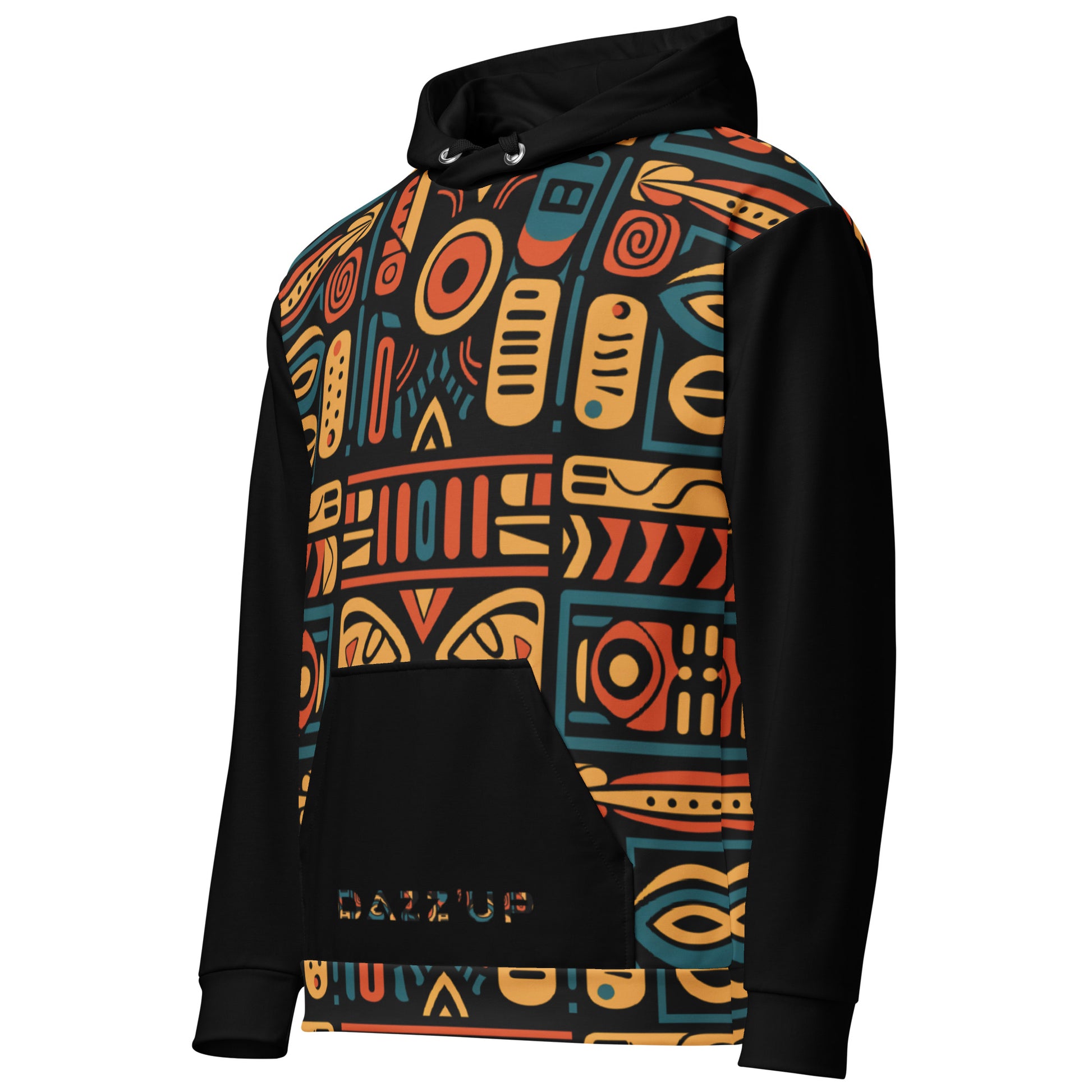 Unisex Hoodie | Afro Print Ndebele 4 | Black Dazz'Up Store