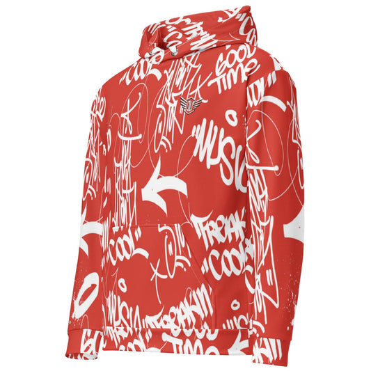 Unisex Hoodie | Red & White Graff Dazz'Up Store