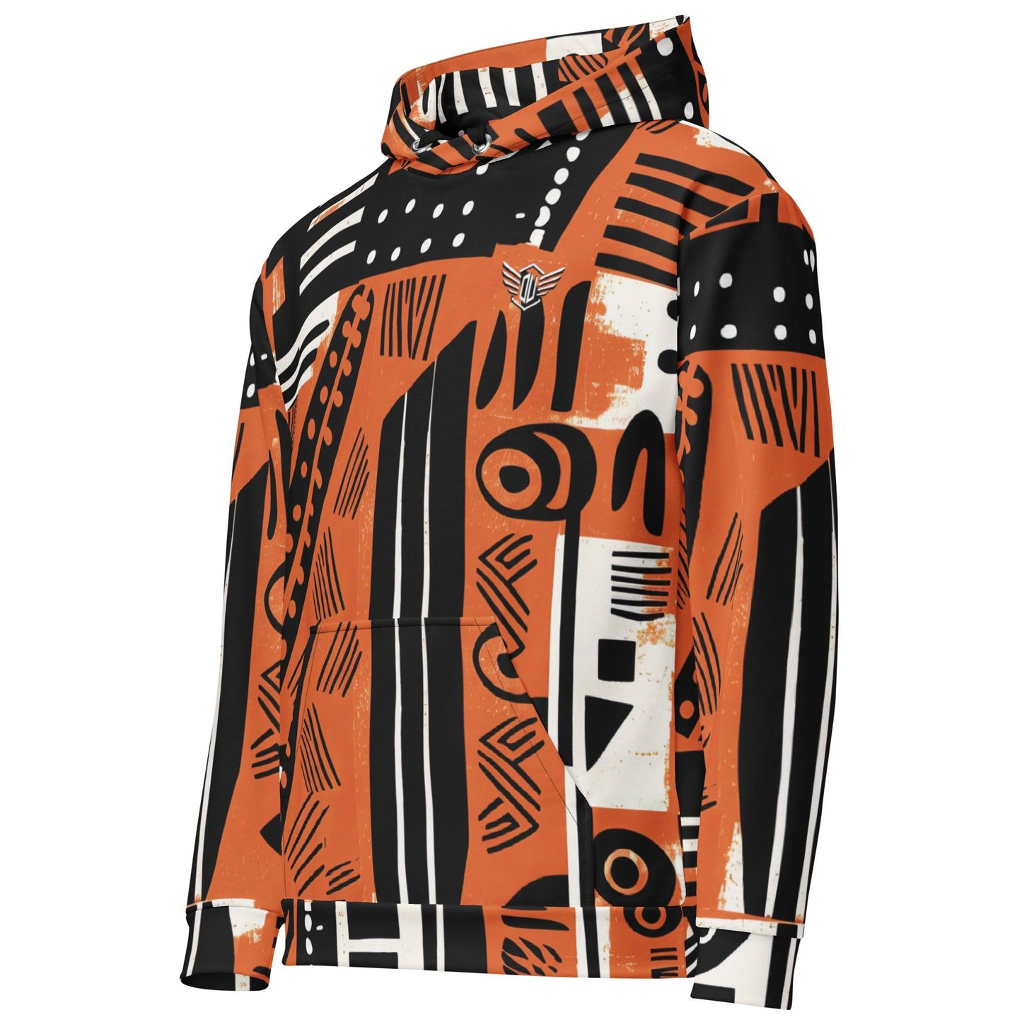 Unisex Hoodie | Orange Afro pattern Dazz'Up Store