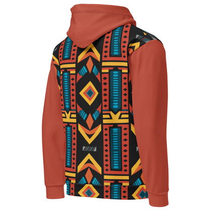 Unisex Hoodie. | Ndebele 2 | Red Dazz'Up Store