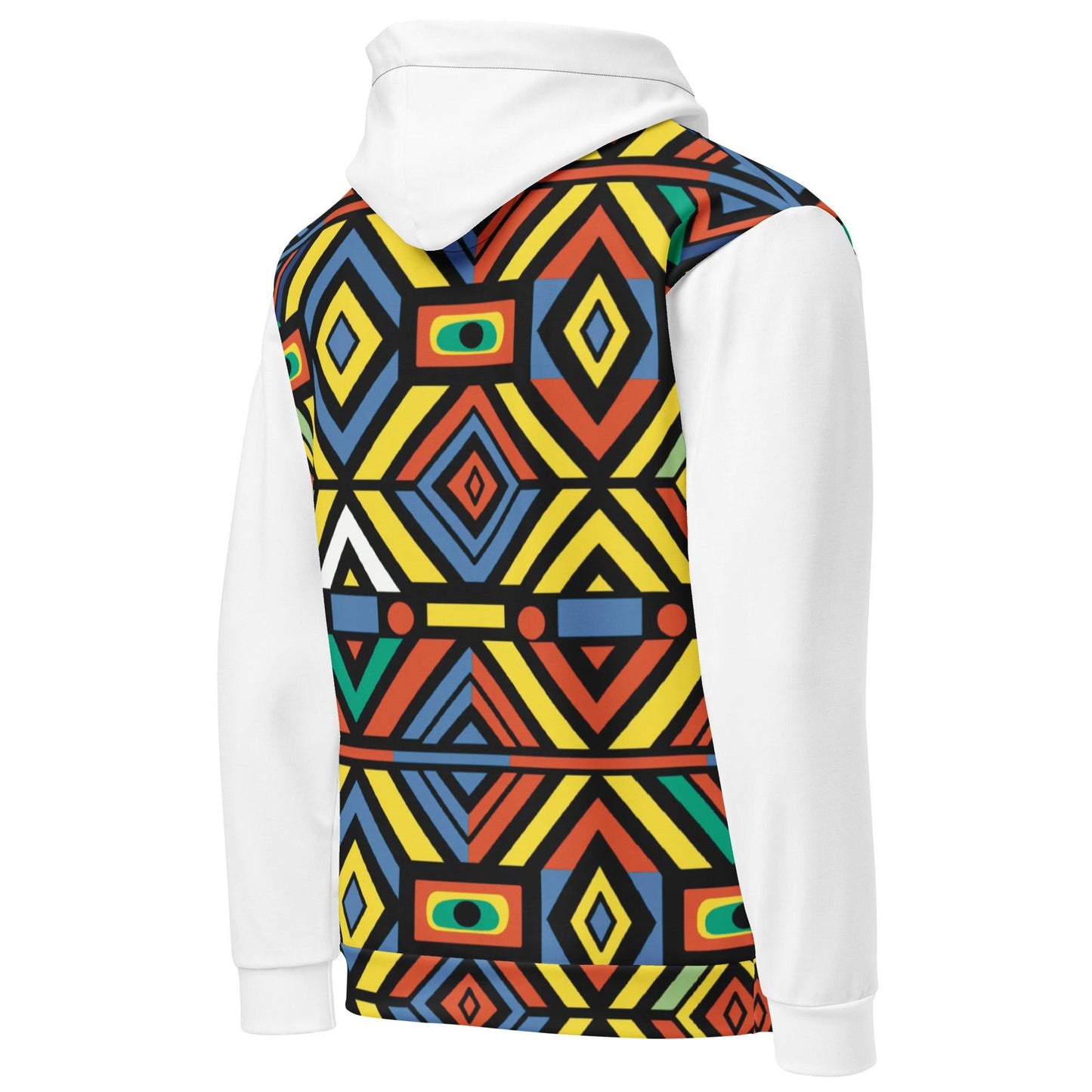 Unisex Hoodie | Afro Print Ndebele 3 | White Dazz'Up Store