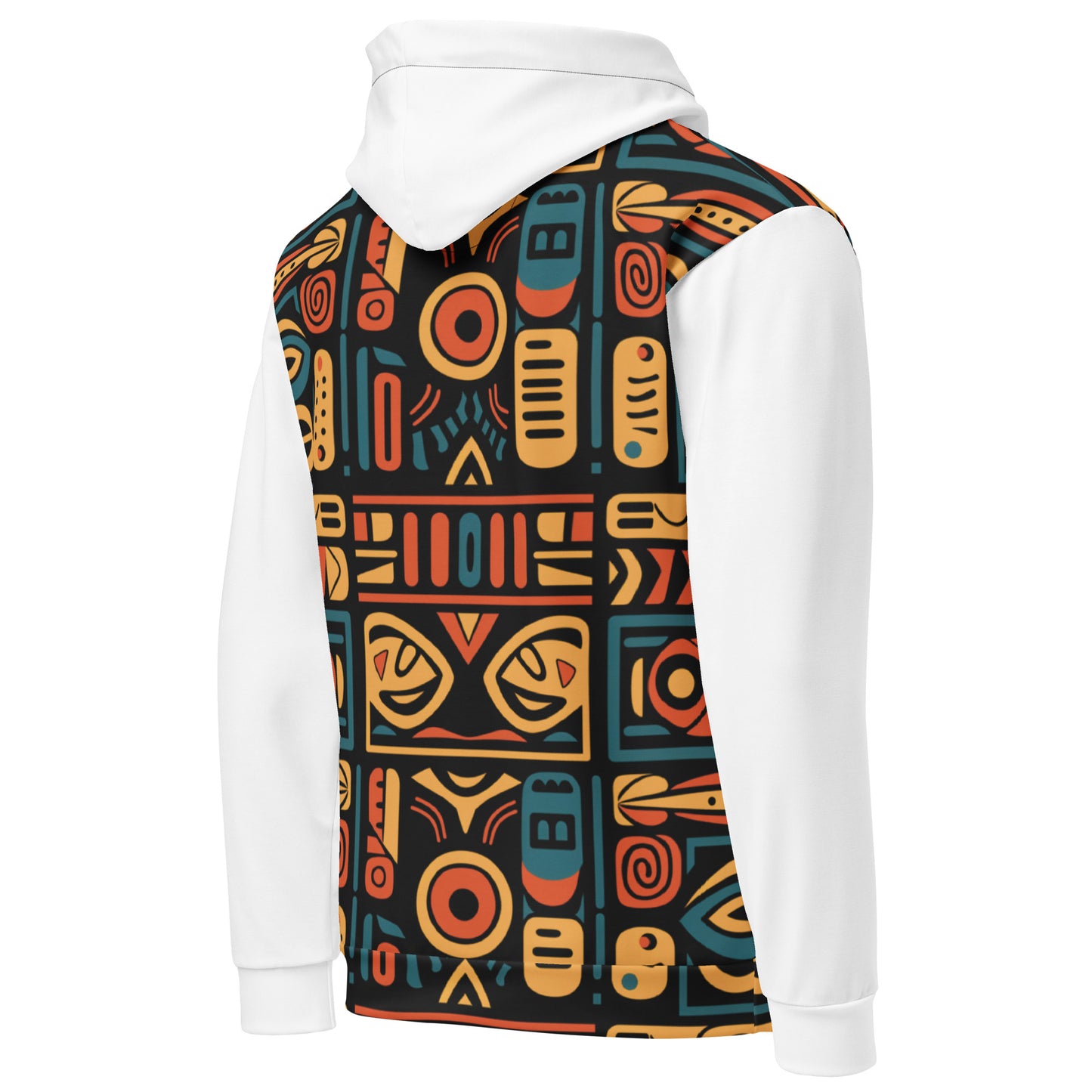 Unisex Hoodie | Afro Print Ndebele 4 | White Dazz'Up Store