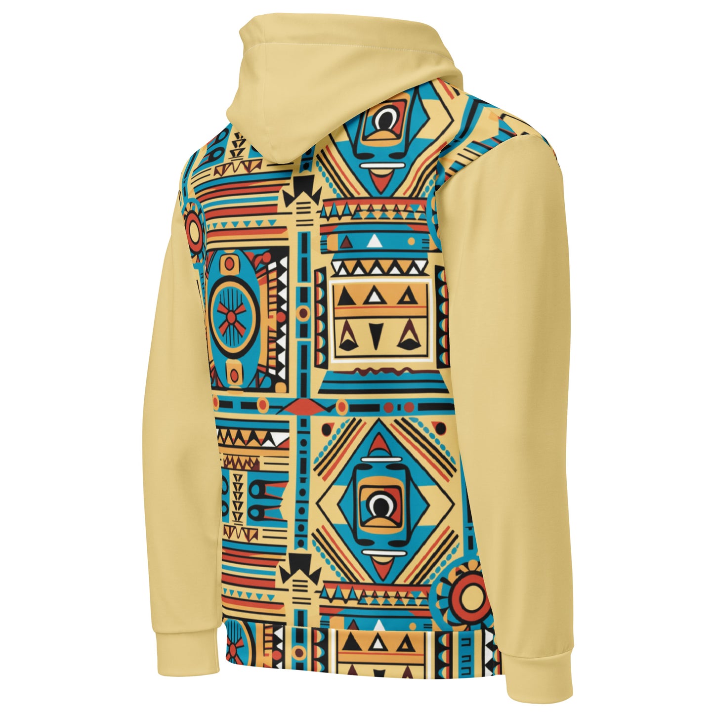 Unisex Hoodie | Afro Print Ndebele 4 | Light Yellow Sand Dazz'Up Store