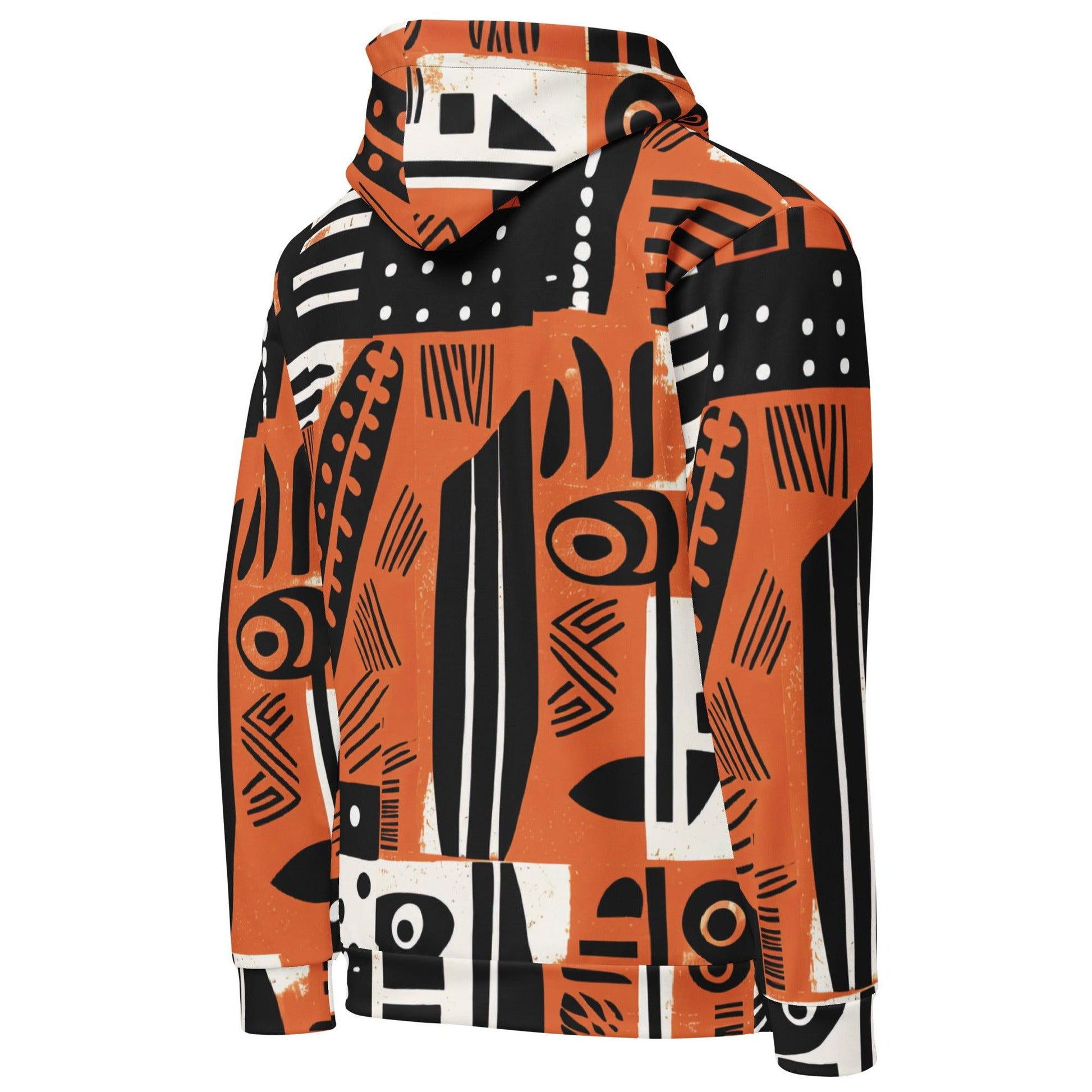 Unisex Hoodie | Orange Afro pattern Dazz'Up Store