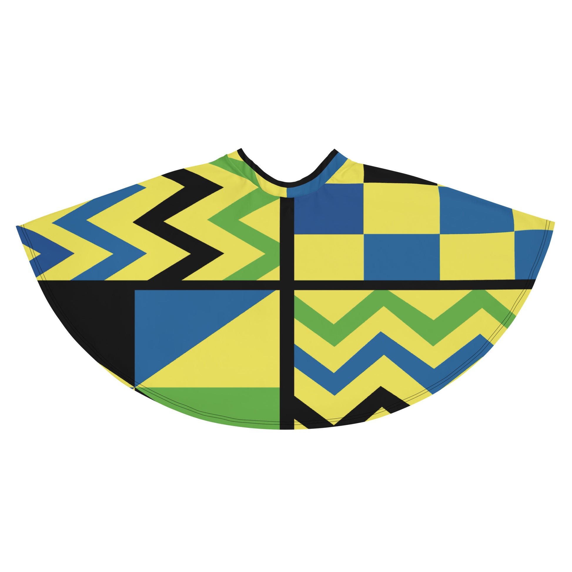 Skater Skirt | Afro Print Kente Yellow Blue Dazz'Up Store