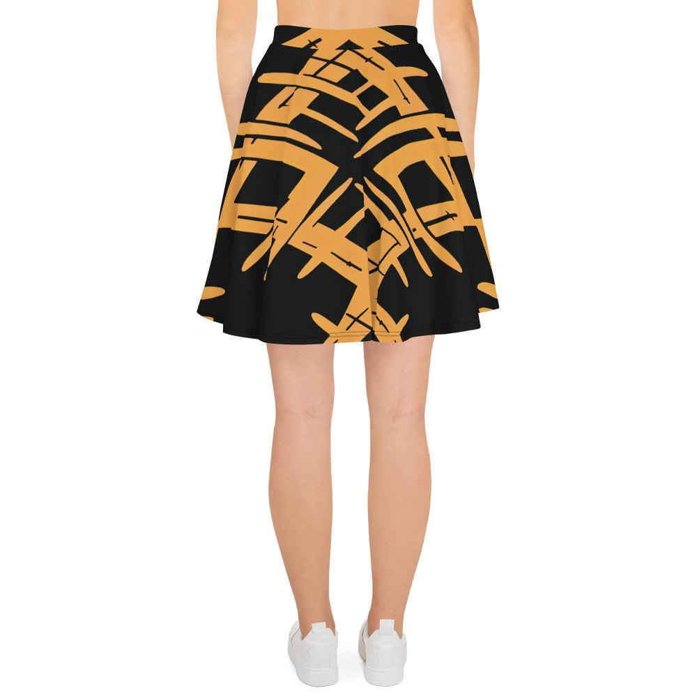 Skater Skirt | black and yellow pattern Dazz'Up Store