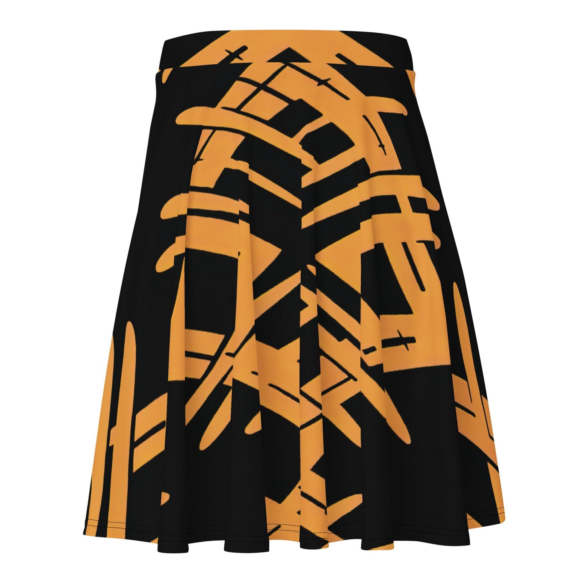 Skater Skirt | black and yellow pattern Dazz'Up Store