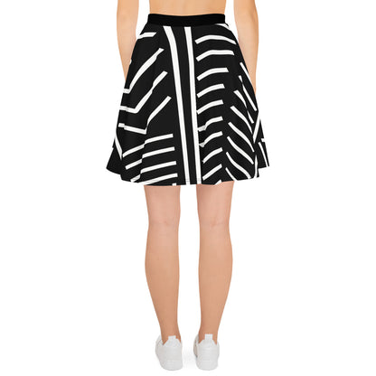 Skater Skirt | Afro Pattern Black & White Dazz'Up Store