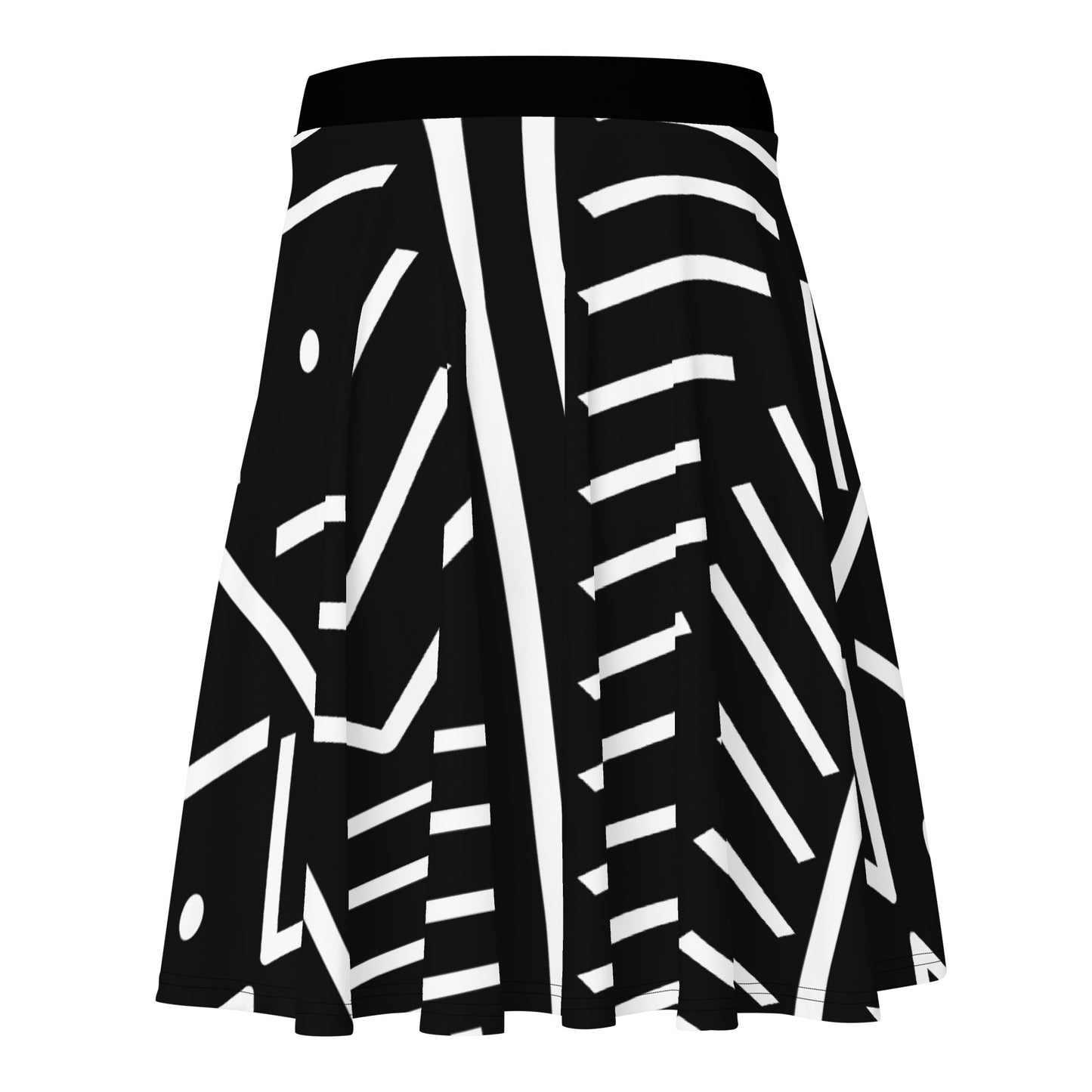 Skater Skirt | Afro Pattern Black & White Dazz'Up Store