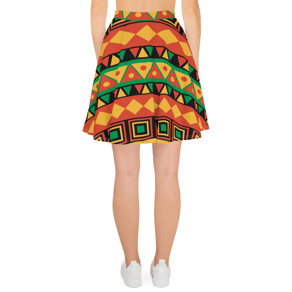 Skater Skirt | Afro Print Dazz'Up Store