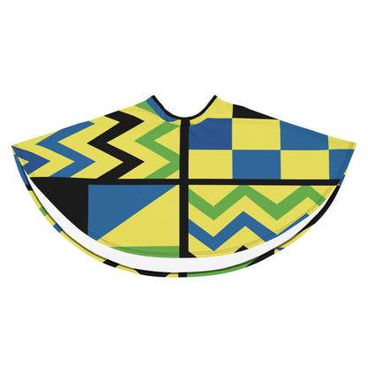 Skater Skirt | Afro Print Kente Yellow Blue Dazz'Up Store