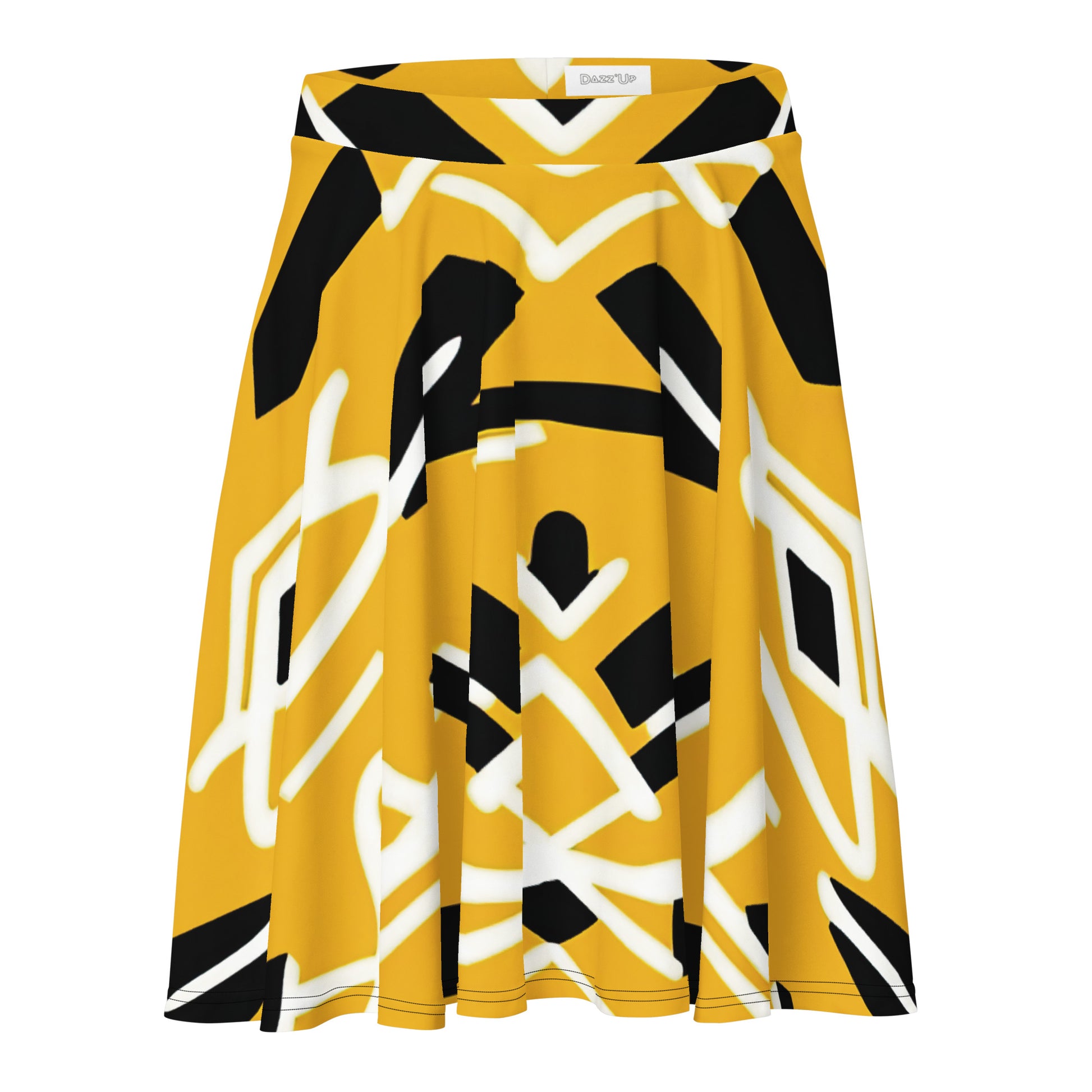 Skater Skirt | Afro print Yellow Dazz'Up Store