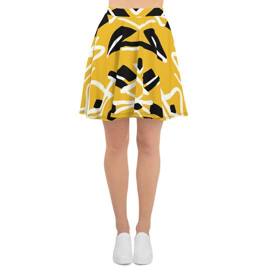 Skater Skirt | Afro print Yellow Dazz'Up Store