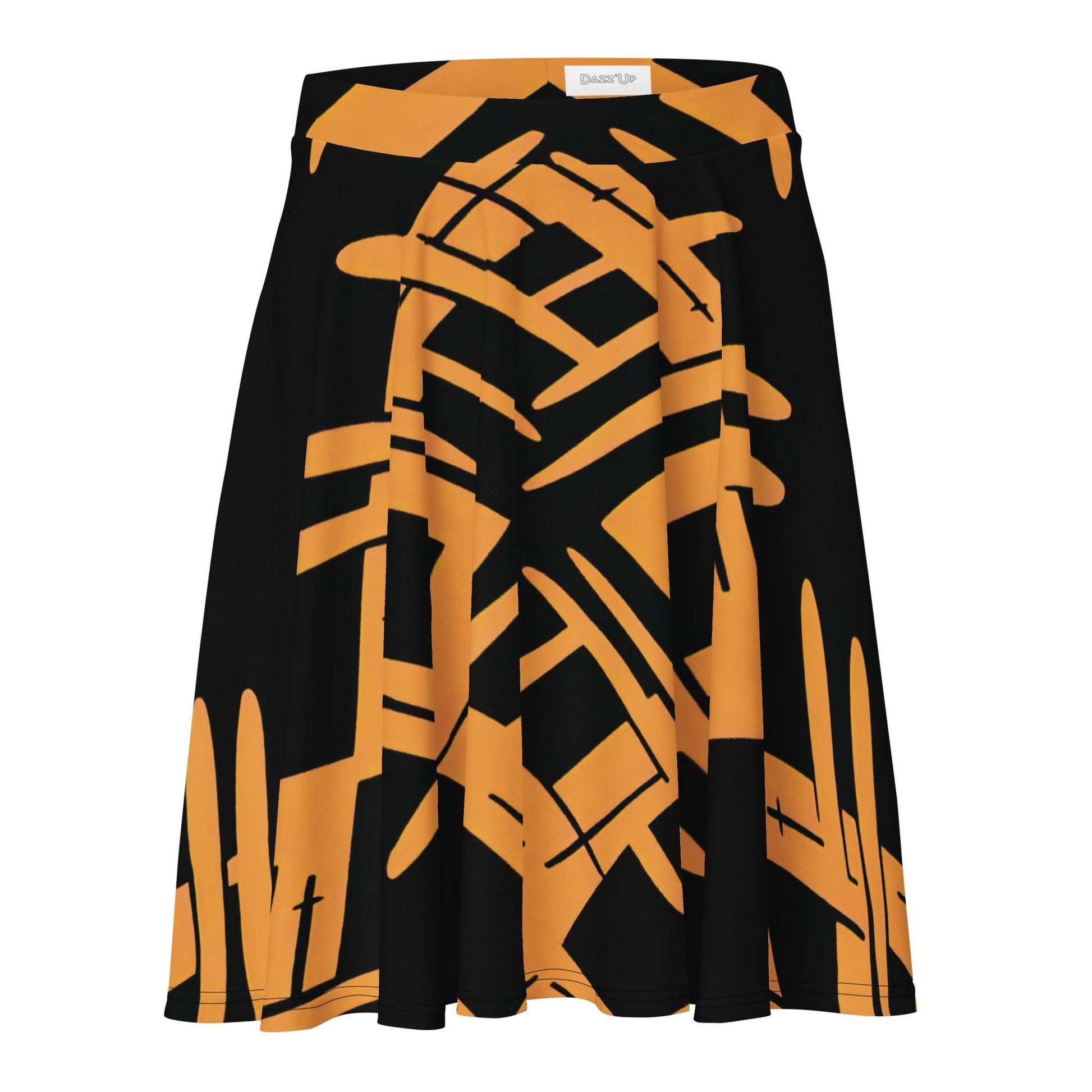 Skater Skirt | black and yellow pattern Dazz'Up Store