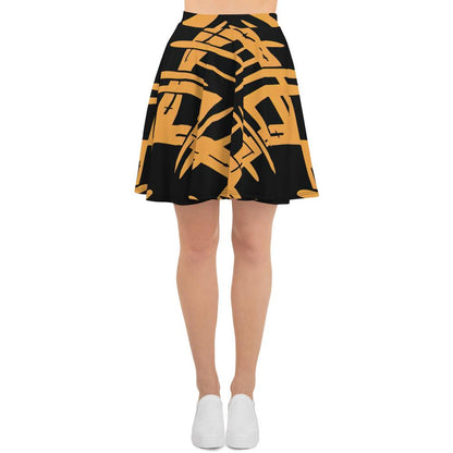 Skater Skirt | black and yellow pattern Dazz'Up Store