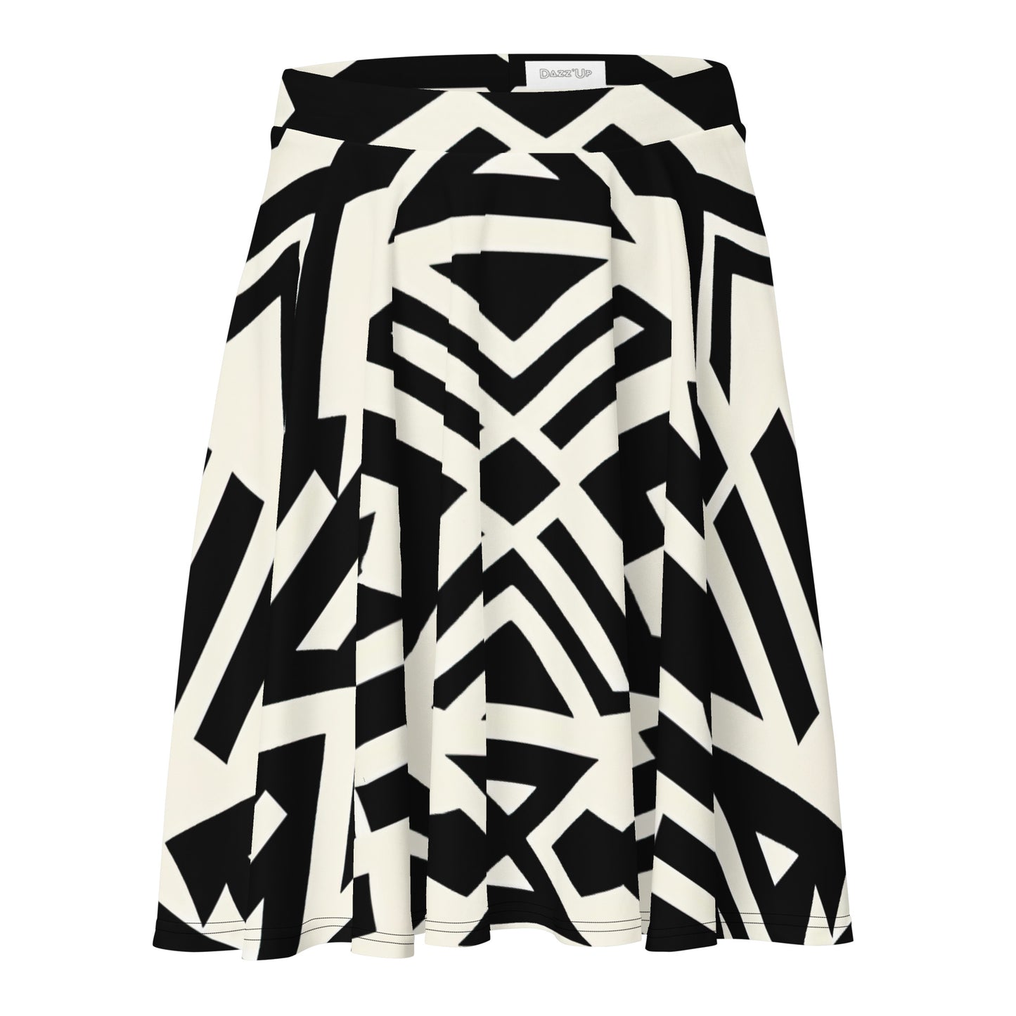 Skater Skirt | Afro Print Black and White 2 Dazz'Up Store