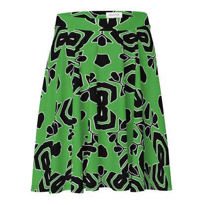 Skater Skirt | Afro print Green Dazz'Up Store