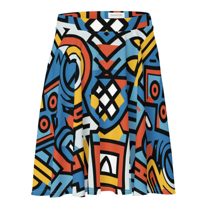 Skater Skirt | Afro Print Ndebele 1 Dazz'Up Store