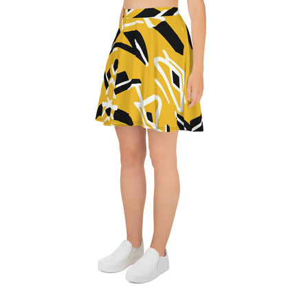 Skater Skirt | Afro print Yellow Dazz'Up Store