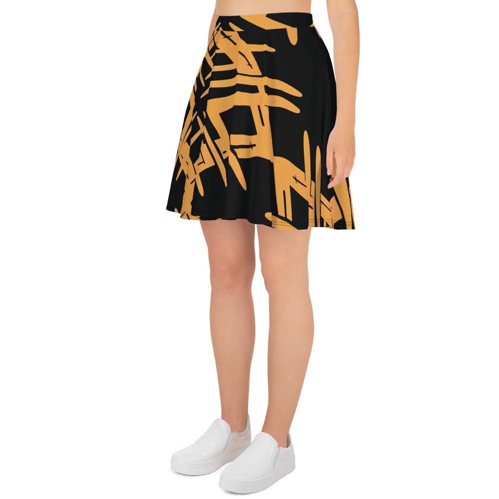 Skater Skirt | black and yellow pattern Dazz'Up Store