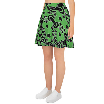 Skater Skirt | Afro print Green Dazz'Up Store