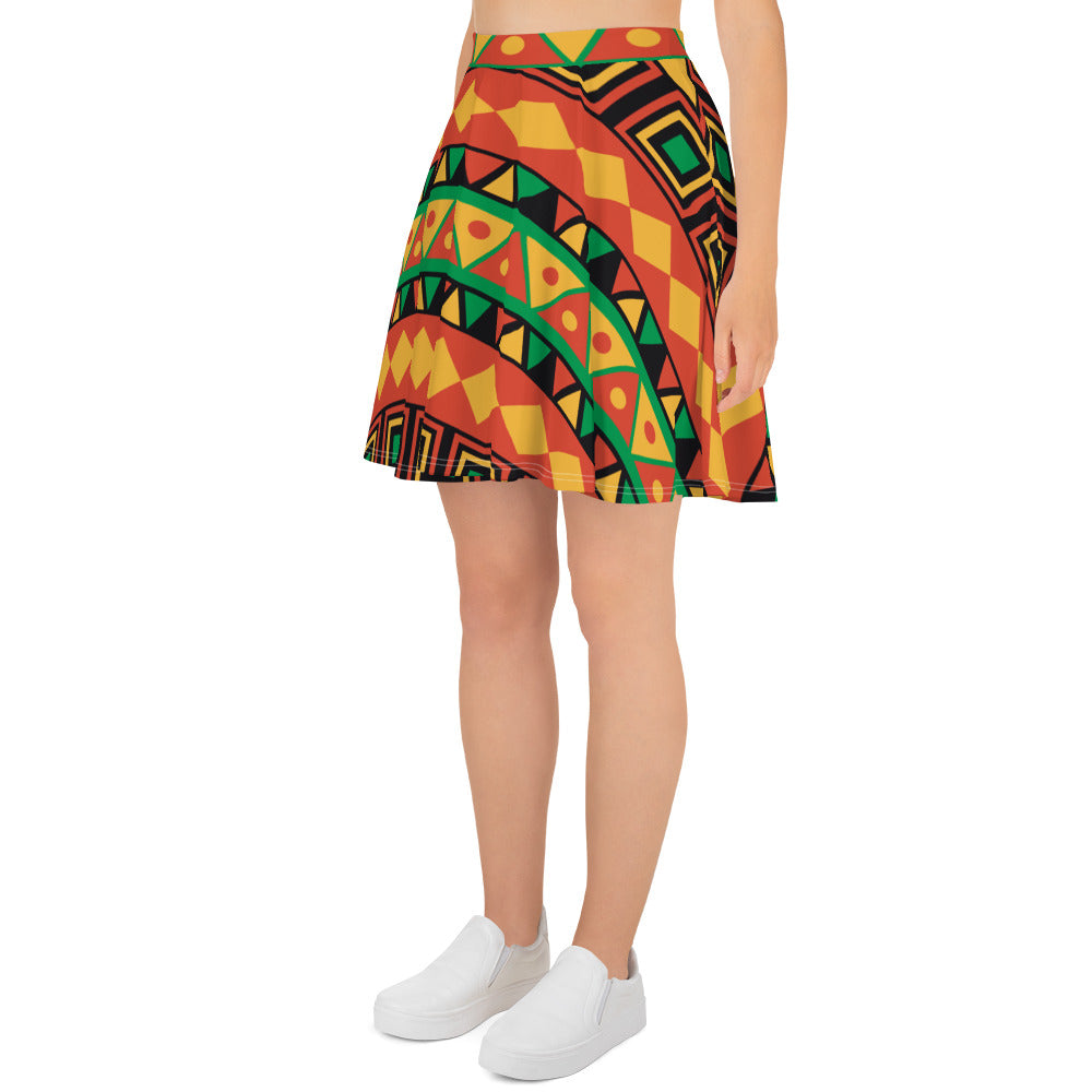 Skater Skirt | Afro Print Dazz'Up Store