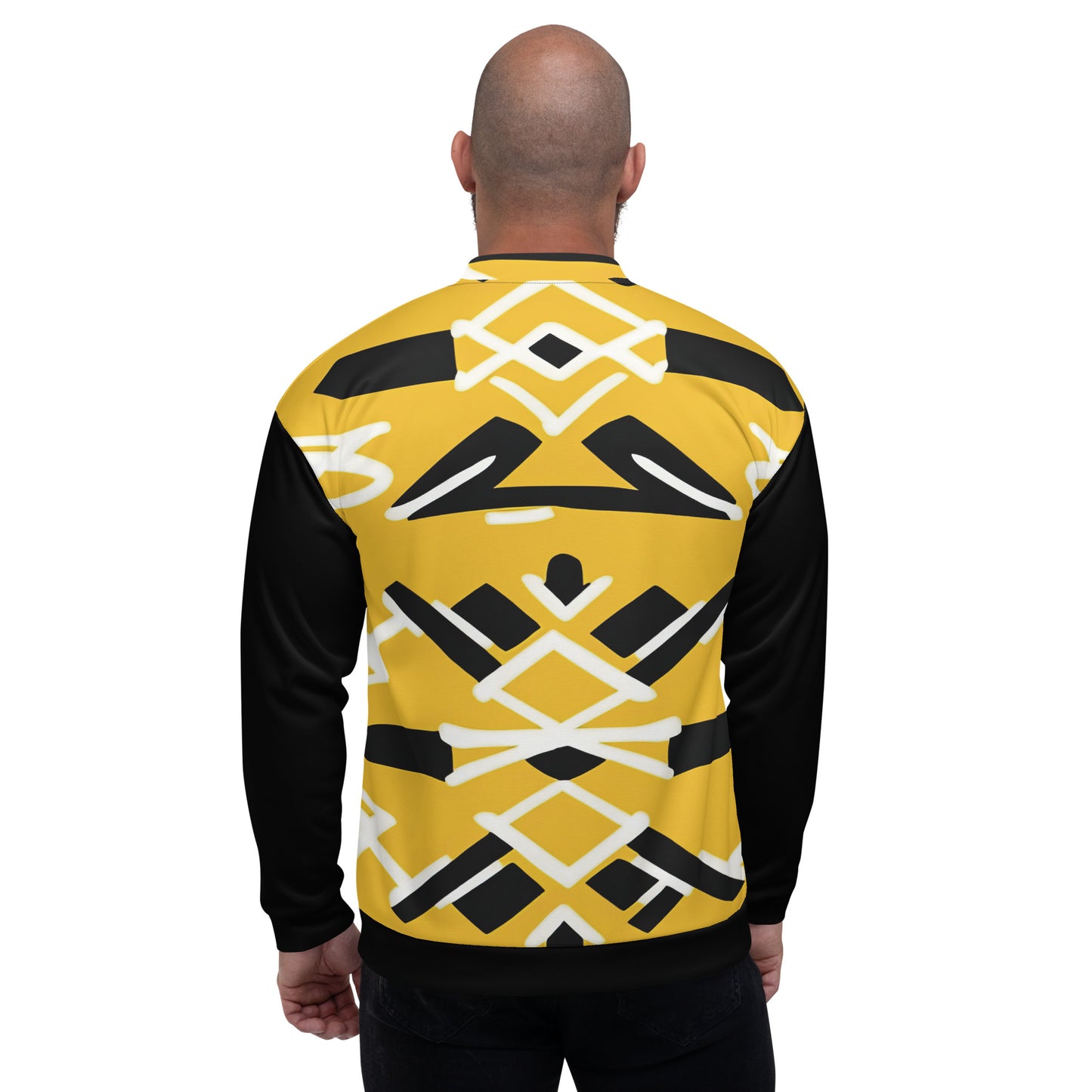 Unisex Bomber Jacket | Afro Print Yellow Dazz'Up Store