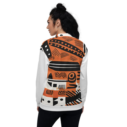 Unisex Jacket | Afro print Orange Dazz'Up Store