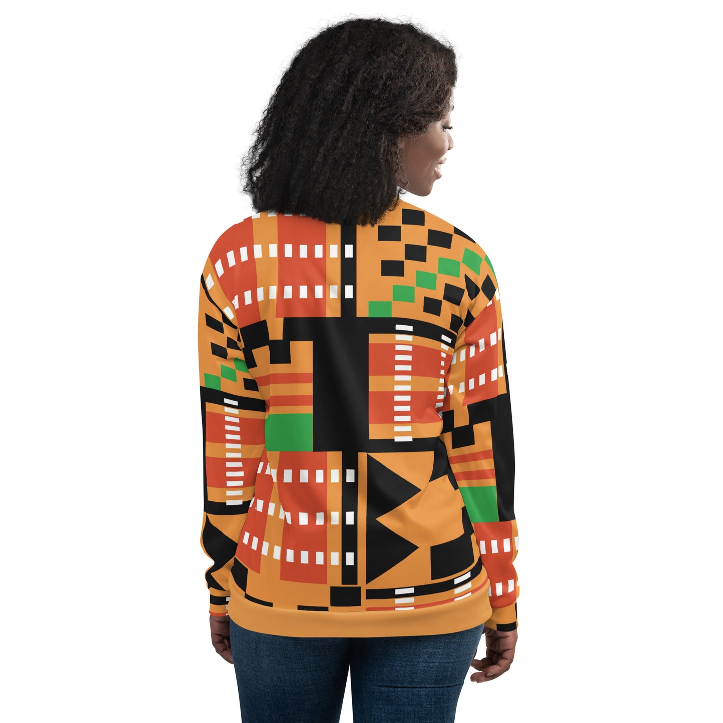 Unisex Jacket | Afro Print Kente Orange Dazz'Up Store