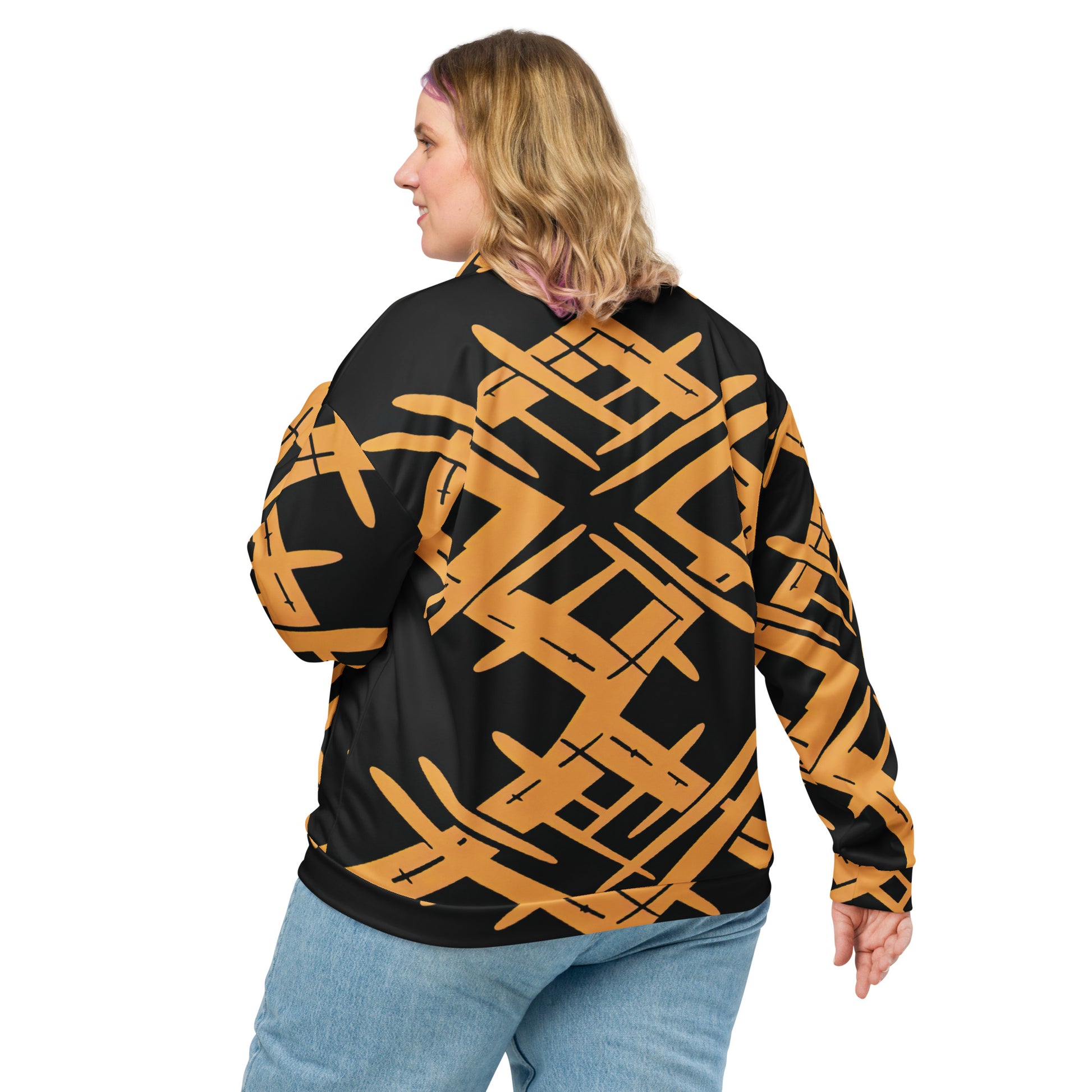 Unisex Jacket | Afro Print Black & Yellow Dazz'Up Store