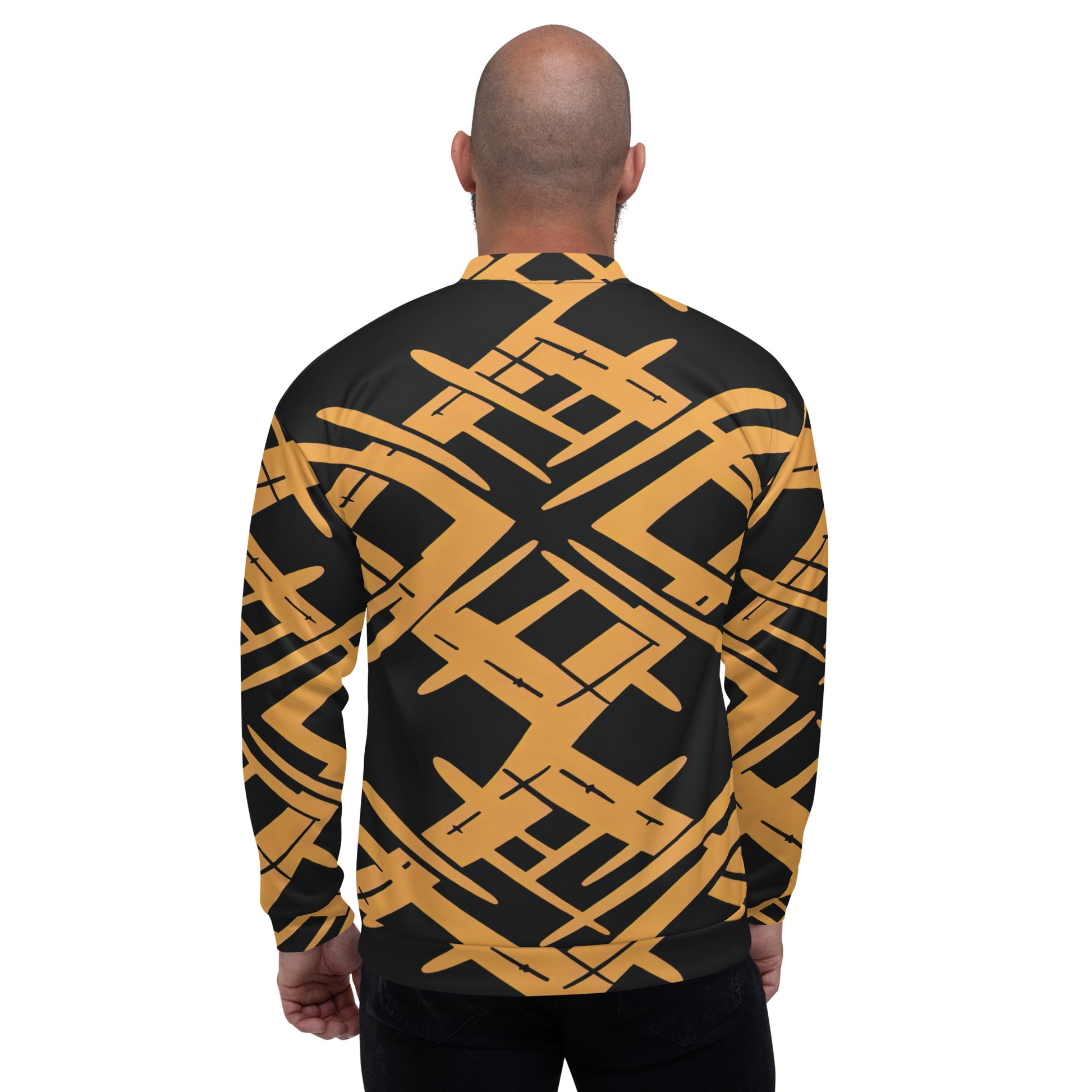 Unisex Jacket | Afro Print Black & Yellow Dazz'Up Store