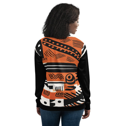 Unisex Jacket | Afro Print Orange/Black Dazz'Up Store