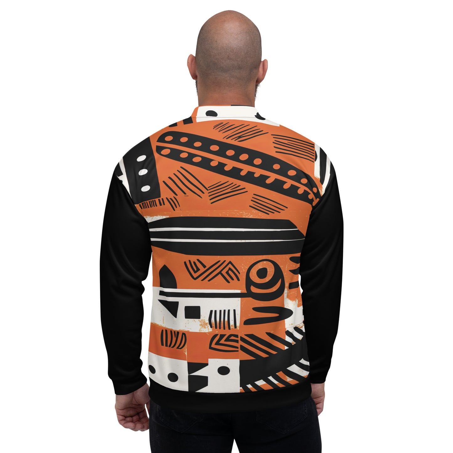 Unisex Jacket | Afro Print Orange/Black Dazz'Up Store