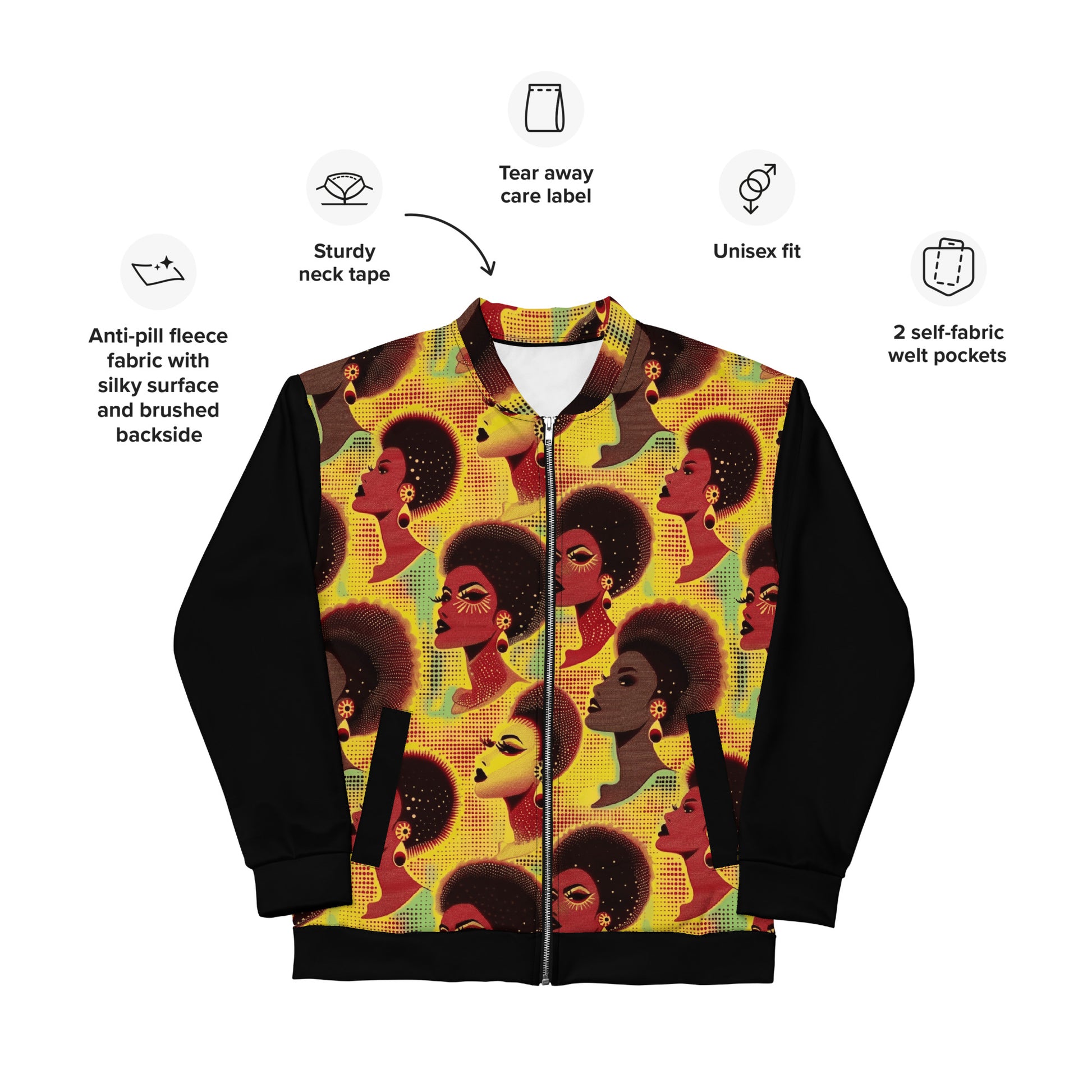 Unisex Bomber Jacket | Afro Elegance 3 Dazz'Up Store