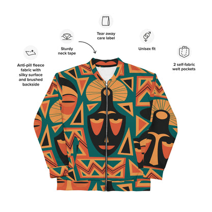 Unisex Bomber Jacket | Afro Print Dazz'Up Store