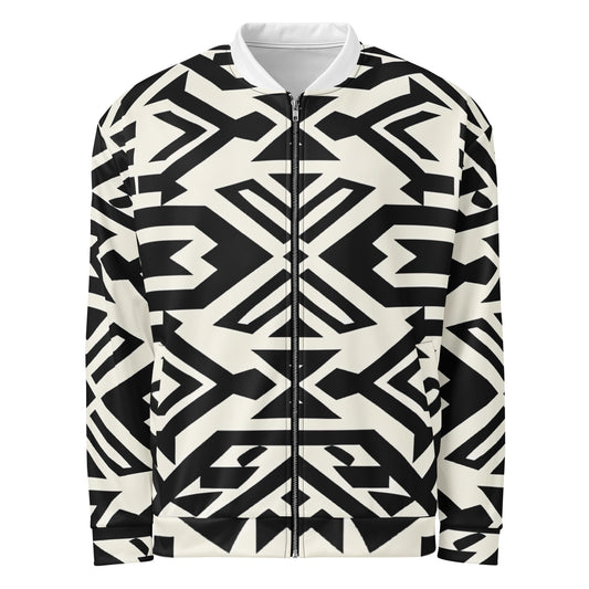 Unisex Bomber Jacket | Black & White Afro print Dazz'Up Store